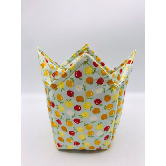 Set of 2 Fruity Microwave Pint Size Cozy for Hot or Cold Lemons Oranges Apples - Picture 4 of 6